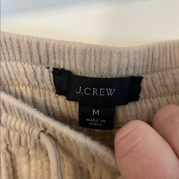 J. Crew Beige Cotten Drawstring Pants - Picture 2 of 8